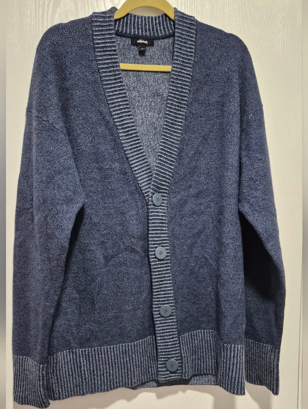 Allbirds Men The Cardi Blue 100% Wool Size XL